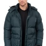 V336 VCODE ΜΠΟΥΦΑΝ PUFFER  PETROL  ΦΟΥΣΚΩΤΟ  ΣΚΟΥΡΟ ΠΡΑΣΙΝΟ