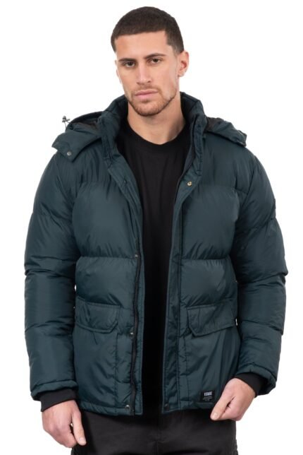 V336 VCODE ΜΠΟΥΦΑΝ PUFFER PETROL ΦΟΥΣΚΩΤΟ ΣΚΟΥΡΟ ΠΡΑΣΙΝΟ
