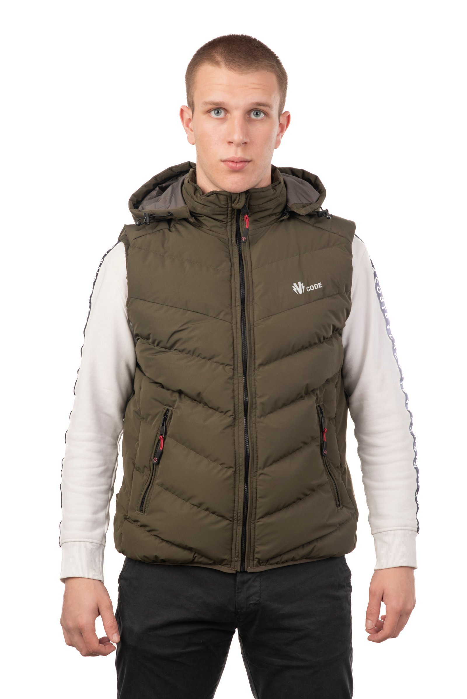 TONY9560Adaxion-ok- G325 OLIVE GILLET VCODE-ΑΝΔΡΙΚΟ ΑΜΑΝΙΚΟ ΛΑΔΙ - Image 1