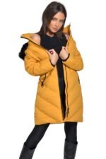 VAINAS V102 YELLOW- ΓΥΝΑΙΚΕΙΟ ΜΠΟΥΦΑΝ ΜΑΚΡΥ  ΒΑΘΥ ΚΙΤΡΙΝΟ - Image 2