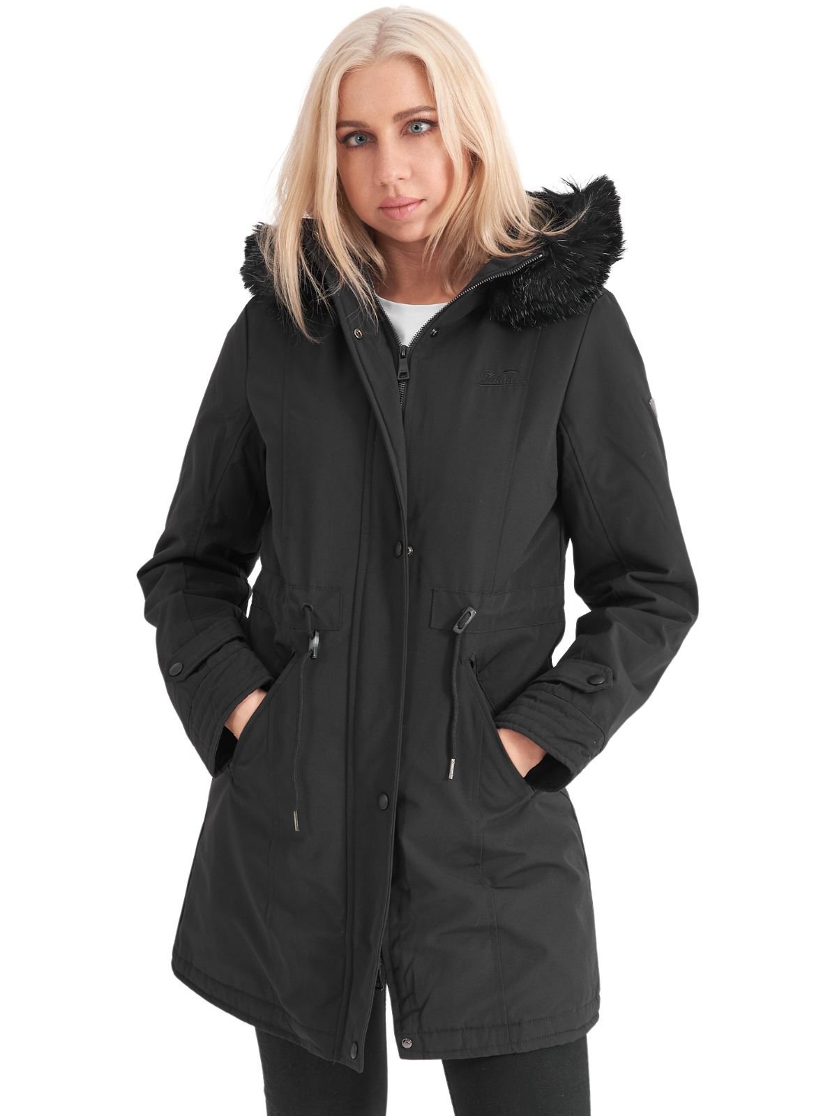 V105-BLACK-01 VAINAS V105 BLACK - ΓΥΝΑΙΚΕΙΟ ΠΑΛΤΟ ΧΕΙΜΕΡΙΝΟ ΠΑΡΚΑ ΜΑΥΡΟ - Image 1