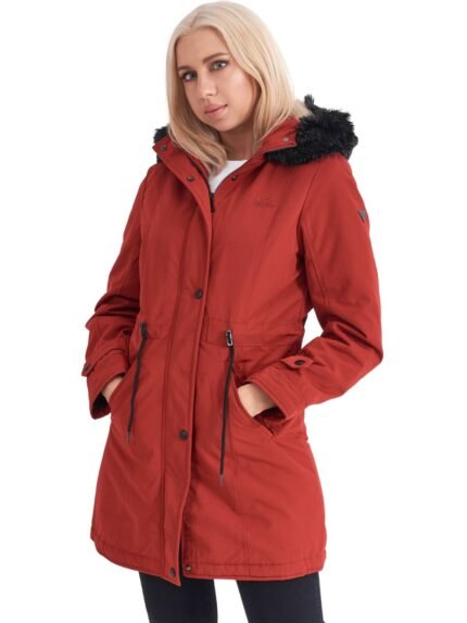 VAINAS V105 RED - ΓΥΝΑΙΚΕΙΟ ΠΑΛΤΟ ΧΕΙΜΕΡΙΝΟ ΠΑΡΚΑ ΚΟΚΚΙΝΟ
