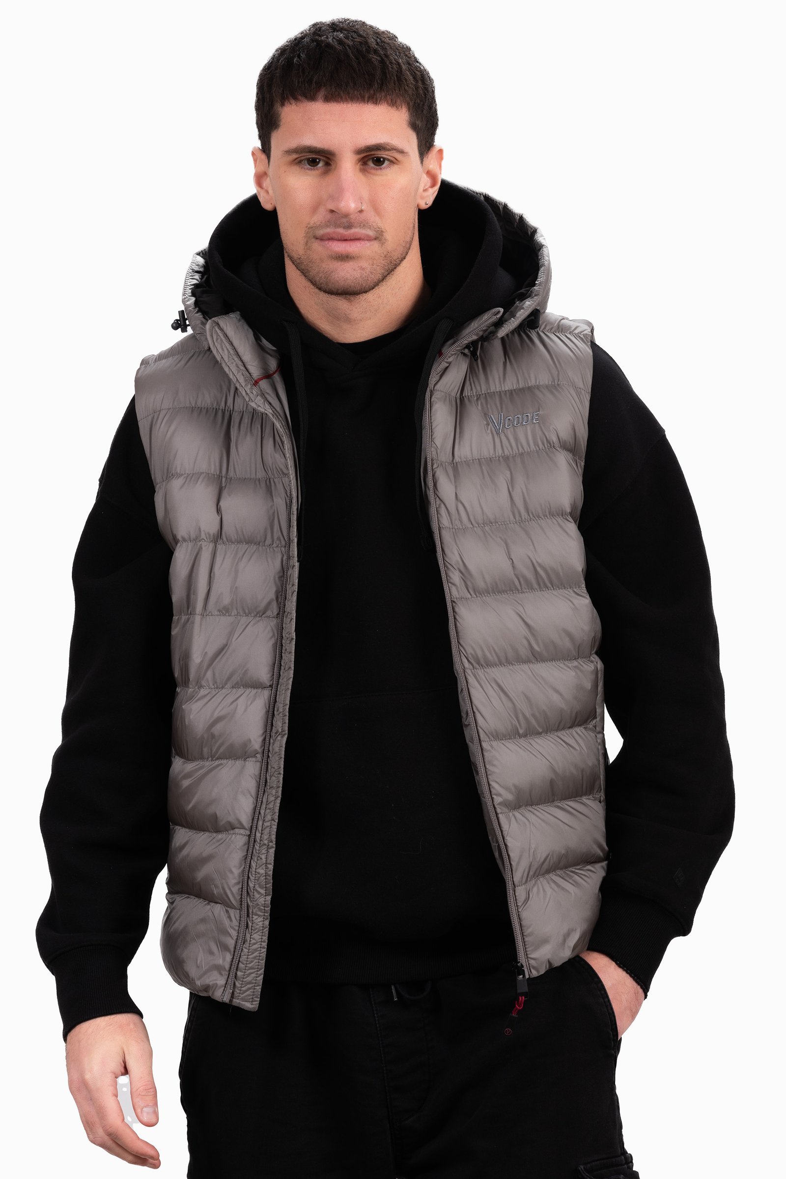 sammy-grey1 SAMY GILLET BEIGE - ΑΝΔΡΙΚΟ ΑΜΑΝΙΚΟ ΜΠΕΖ VCODE - Image 1