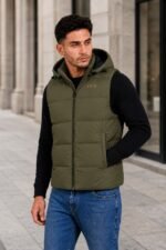 G001 MENS GILET OLIVE - Image 7